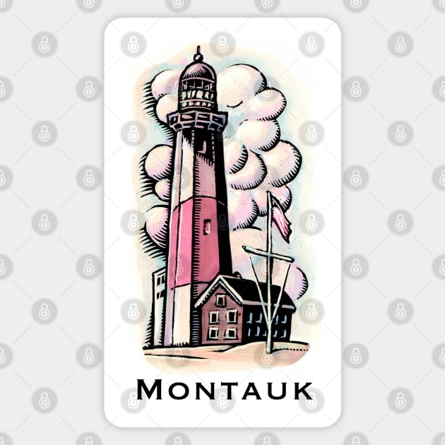 Montauk Lighthouse Sticker by Lisa Haney